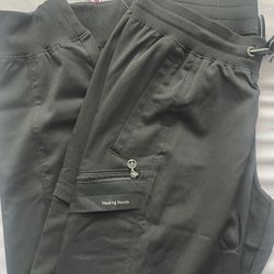 2 Sets -New Black Scrubs - S/M 