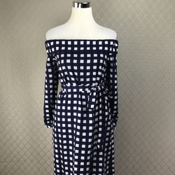 Banana Republic Gingham Off-shoulder Dress