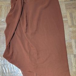 Brown Wrap Skirt, size L (0293)