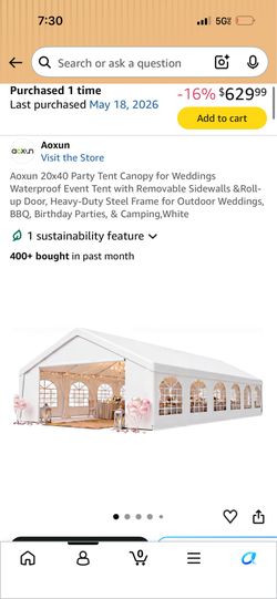 40x20 tent brand new in box