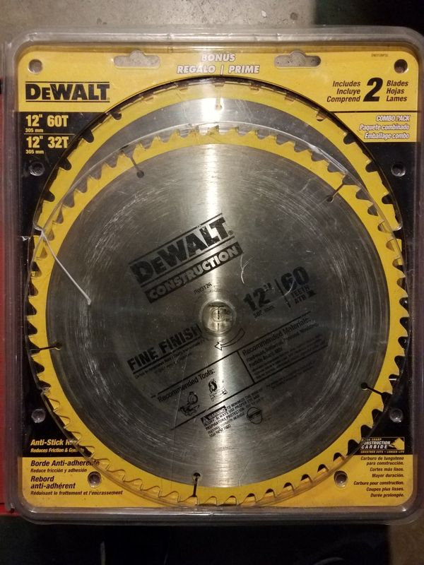 Dewalt Construction 12" Miter Saw Blades 60T & 32T for Sale in El Monte