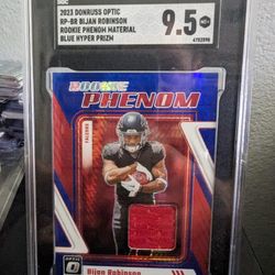 Bijan Robinson Blue Hyper Prizm Patch Rookie