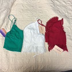 Green White Red Tops
