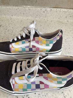 Vans Old Skool Little Kids ‘ Rainbow Checkerboard | size 3 kids