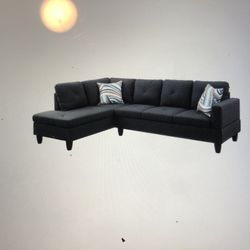 Brand New Sectional Two Big Boxes Dark Grey