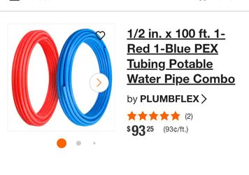 PEX - 100ft tubing Pipe Combo