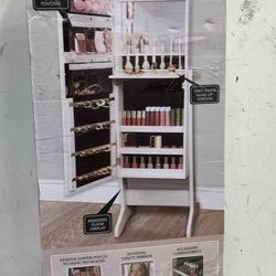 MAKE-UP & JEWELRY Armoire/Cabinet Over the Door/ Wall Mountable/ Floor Standing - NEW