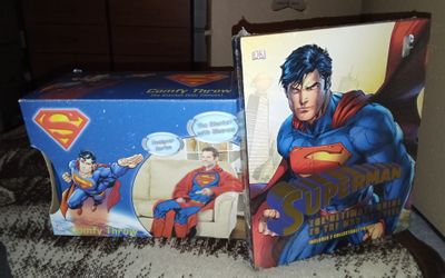 Superman guide book hardcover and comfy throw