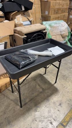 Outdoor Ice cooler table black
