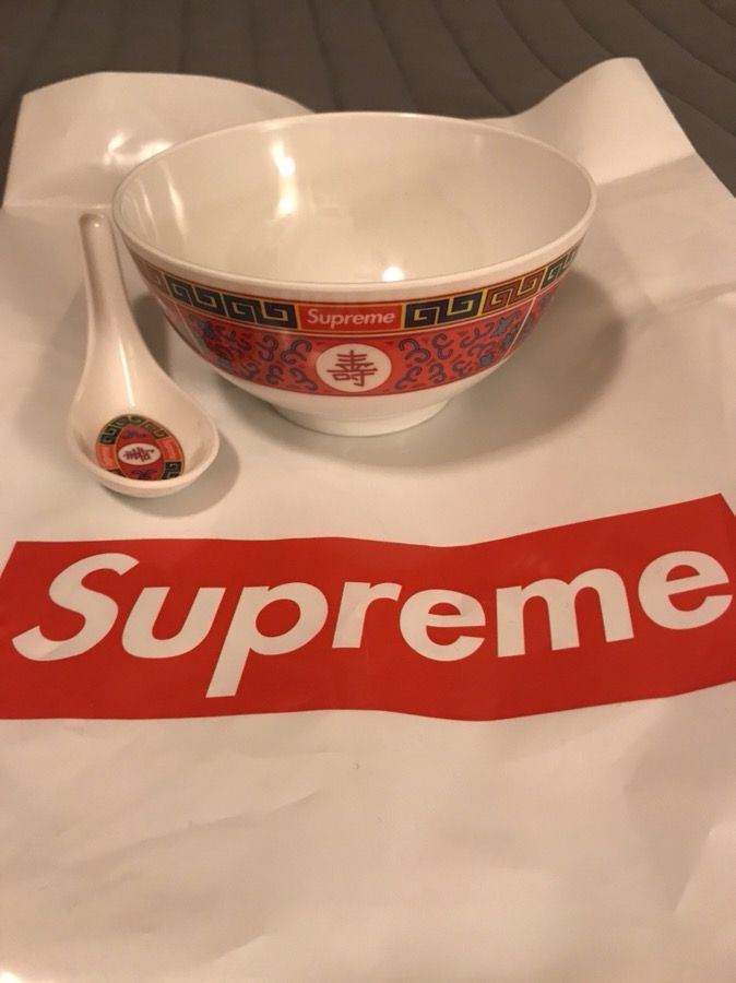 Supreme Longevity Soup Set Bowl and Spoon White for Sale in
