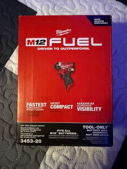 Miwlaukee M12 FUEL 12V Lithium-Ion Brushless Cordless 1/4 in. Hex Impact Driver (Tool-Only)