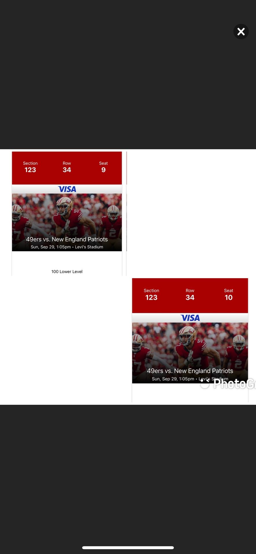 SF Niners Vs. New England Patriots tickets And Free Food And Drinks. - Sunday 9/29/24. - $220/ea.