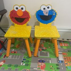 Elmo And Cookie Monster Chairs.
