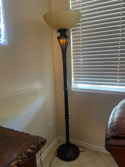 2 identical floor lamps