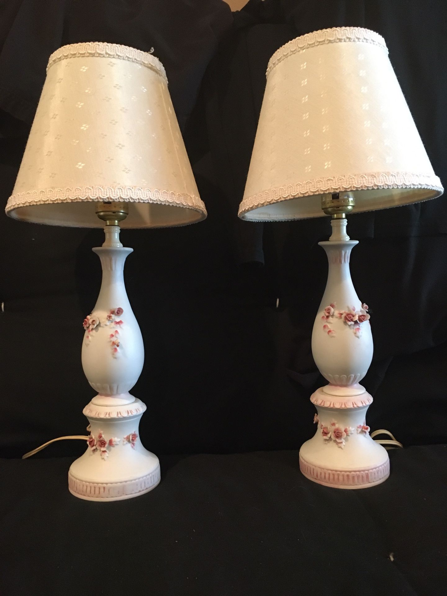 Pair of Vintage Dressing Table/Vanity Lamps