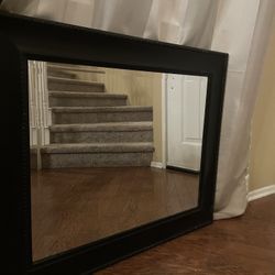 Beautiful  Black Beveled Mirror  35X29 inches