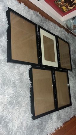 6 Black Hangable Art/Photo Frames