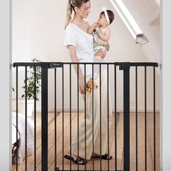 COMOMY 36" Extra Tall Baby Gate for Stairs Doorways, Fits Openings 29.5" to 48.8" Wide, Auto Close Extra Wide Dog Gate for House, Pressure Mounted Eas