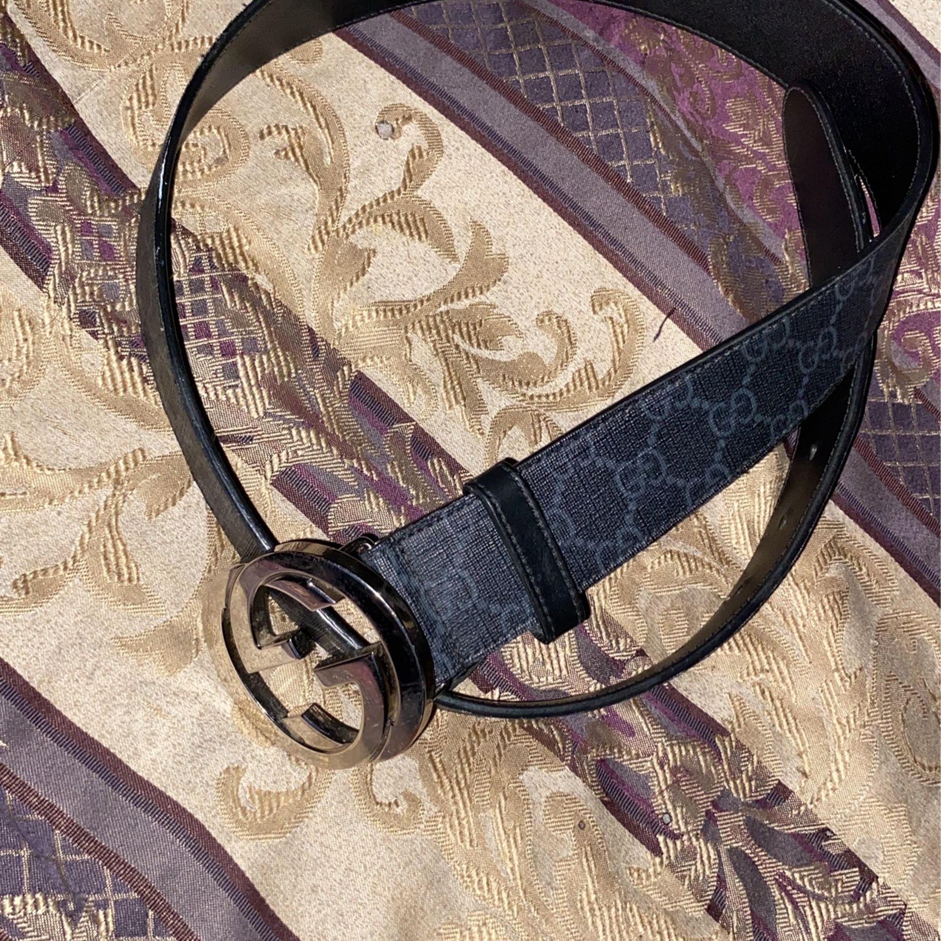 Authentic Gucci Belt Supreme Gg, Black, 85 Cm