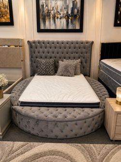 ROUND BED - Storage Drawers 🩶😍🩶