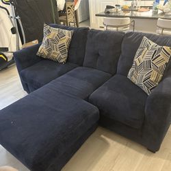 Navy Blue Sectional 