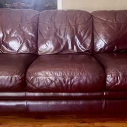 Brown Leather Sofa