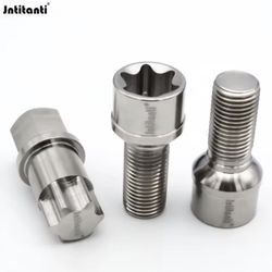 Titanium Lug Bolts - M14 x 1.5mm x 28mm - Ball Seat