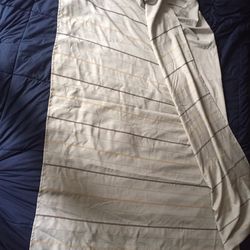 Beige Striped Threshold Shower Curtain From Target