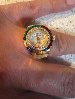 Iridescent Digits Watch Ring