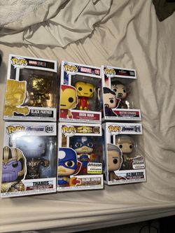 Marvel Funko Pop Lot – Black Panther Gold Chrome, Thanos, Doctor Strange, Iron Man & More (Amazon Exclusives Included)