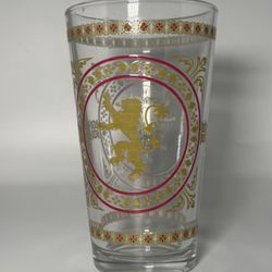 Game of Thrones GOT Lion Pint Glass Gold Rim Barware 16 oz.