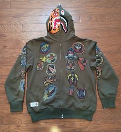 A Bathing Ape BAPE Tiger Readymade Zip Up hoodie sz XXL (Fits like XL)
