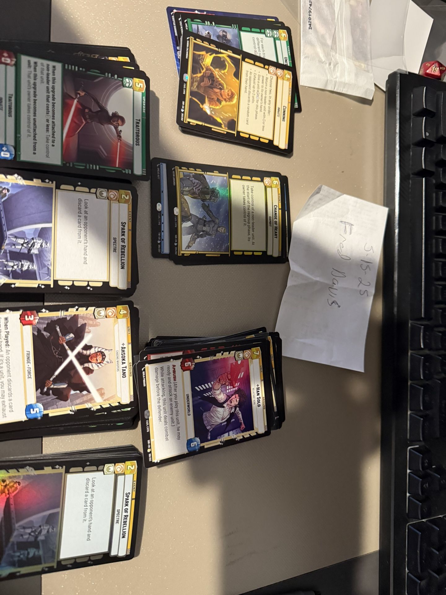 Mix Of Starwars Unlimited Cards