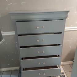 Gray Dresser And Nightstand 