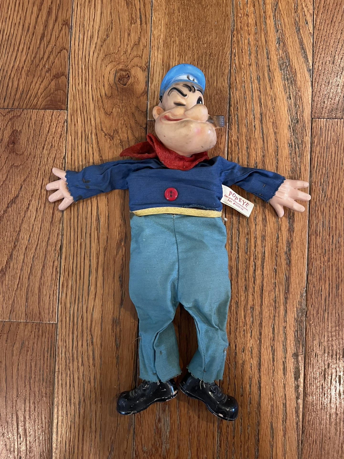 Popeye Sailor Man Marionette Puppet Doll Gund Vintage Retro 1960s 60s