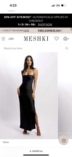 Meshki Silk Effect Maxi Dress