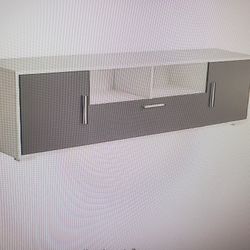 LOW PROFILE  Tv Stand..Gray Expandable TV STAND WITH 3- DRAWER .FITS TV'S UP TO 75 INCH...BRAND NEW...ITEM IS ASSEMBLED Retails At 249.95