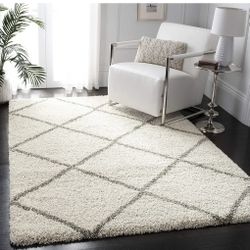 SAFAVIEH Hudson Shag Collection Area Rug - 9' x 12' - Ivory & Grey SGH281A-9