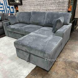 SOFA BED COUCH, SLEEPER SECTIONAL, PULLOUT BED, EASY ASSEMBLE - [NEW]