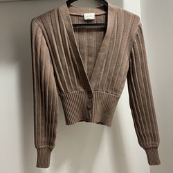 Wilfred Plunge Front Cardigan by Aritzia Small