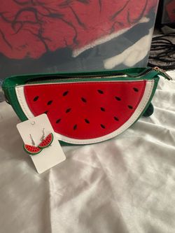 Watermelon purse and earrings