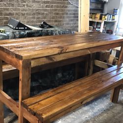 6ft Golden Oak Stain Patio Set