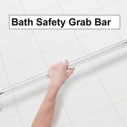 NEW 24” Chrome Bath Safety Grab Bar for Support When Using the Shower, Tub or Toilet (300 lbs. Weight Capacity) - 6 Stainless Steel Screws Included