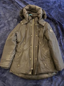 Moose Knuckles Black Down Parka Jacket