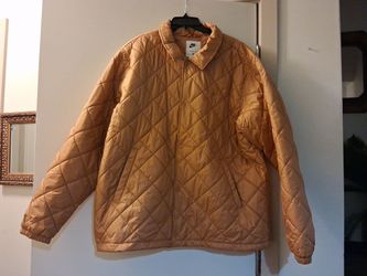 Men's Nike Therma fit quilted coach jacket size XL brand new brown