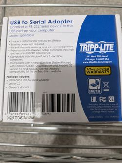Tripp Lite USB To Serial Adapter (Unopened)