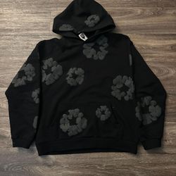 monochrome denim tears hoodie 