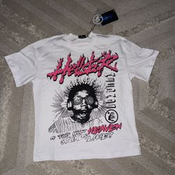 Hellstar Heaven on Earth Tee (1:1 ) – White/Red/Black Graphic 