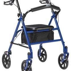 Drive Medical 4 Wheel Rollator Walker W/Seat