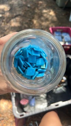 Blue Mosaic Tile Pieces